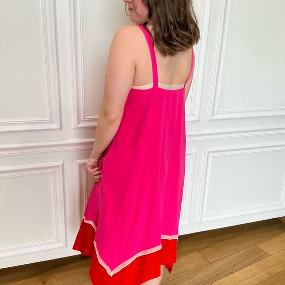 Silk Diane Von Furstenberg Pink and Red dress - Picture 8 of 9